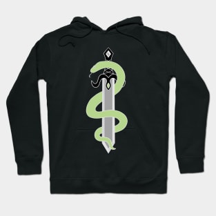 Sword and Snake (Aromantic Colors) Hoodie